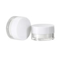 25g Luxury New Design Cosmetic Plastic Cream Container Acrylic White Double Wall Cosmetic Lip Balm Jar